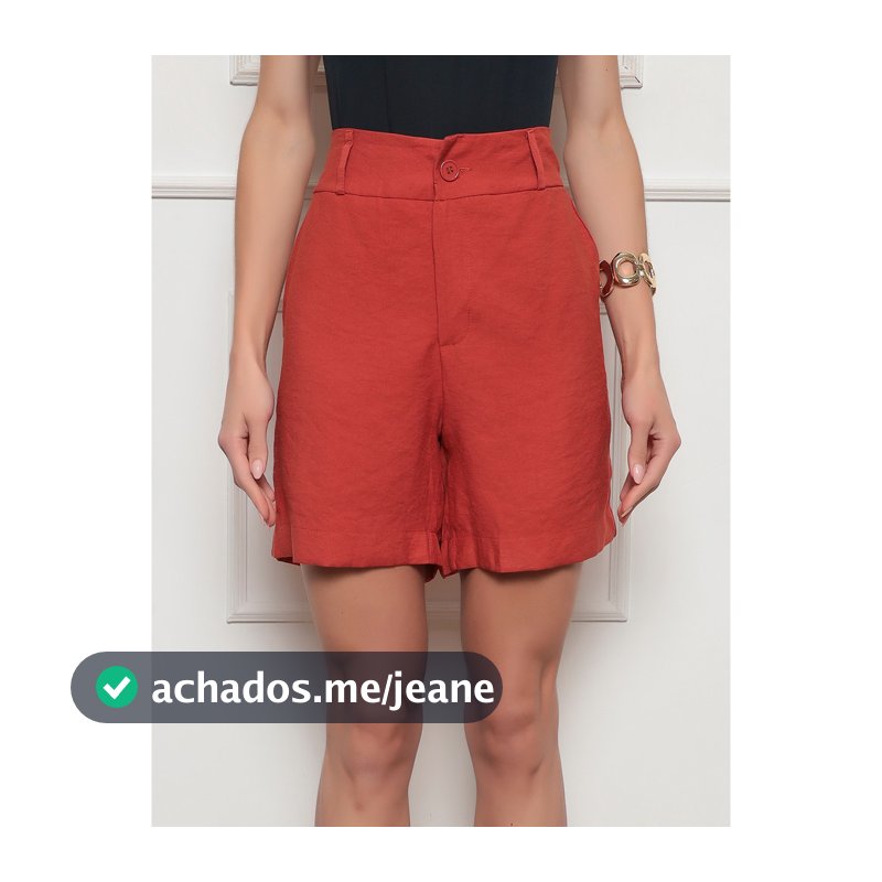 Short Social Feminino Marrante Reto Cintura Alta Com Bolsos E Caimento Estruturado Look Moderno Dia A Dia