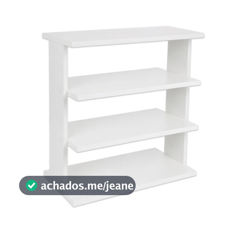 Sapateira 3 Prateleiras Mdf Branca Organizadora Casa