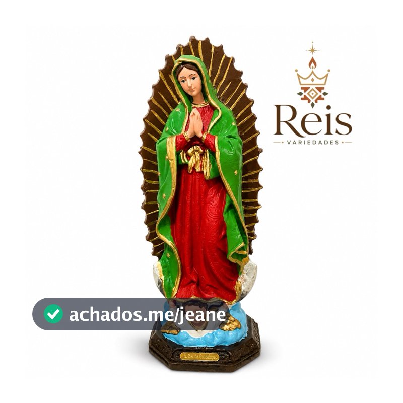 Imagem de Nossa Senhora de Guadalupe 30cm / 20cm em borracha - Inquebrável