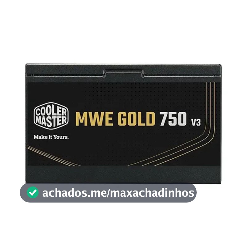 Fonte Cooler Master ATX 3.1 750W MWE Gold 750 V3 PFC Ativo 80 Plus Gold Sem/Cabo