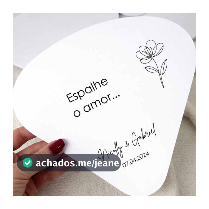 100 Leque Personalizado de Casamento - SUA ARTE AQUI