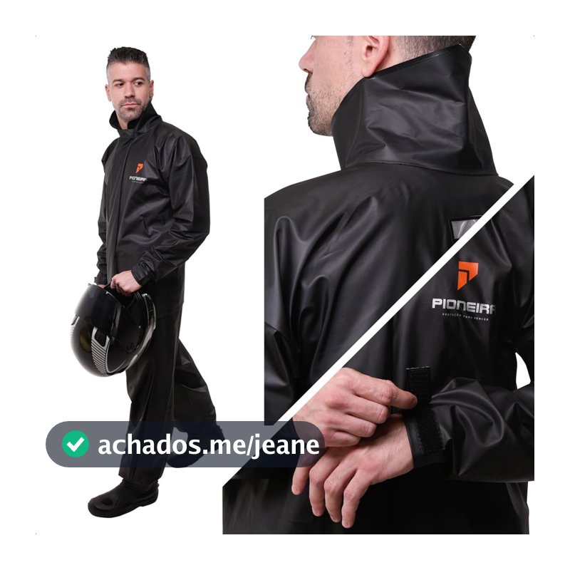 Capa de Chuva PVC Motoqueiro Escolha Seu Tamanho - Pioneira
