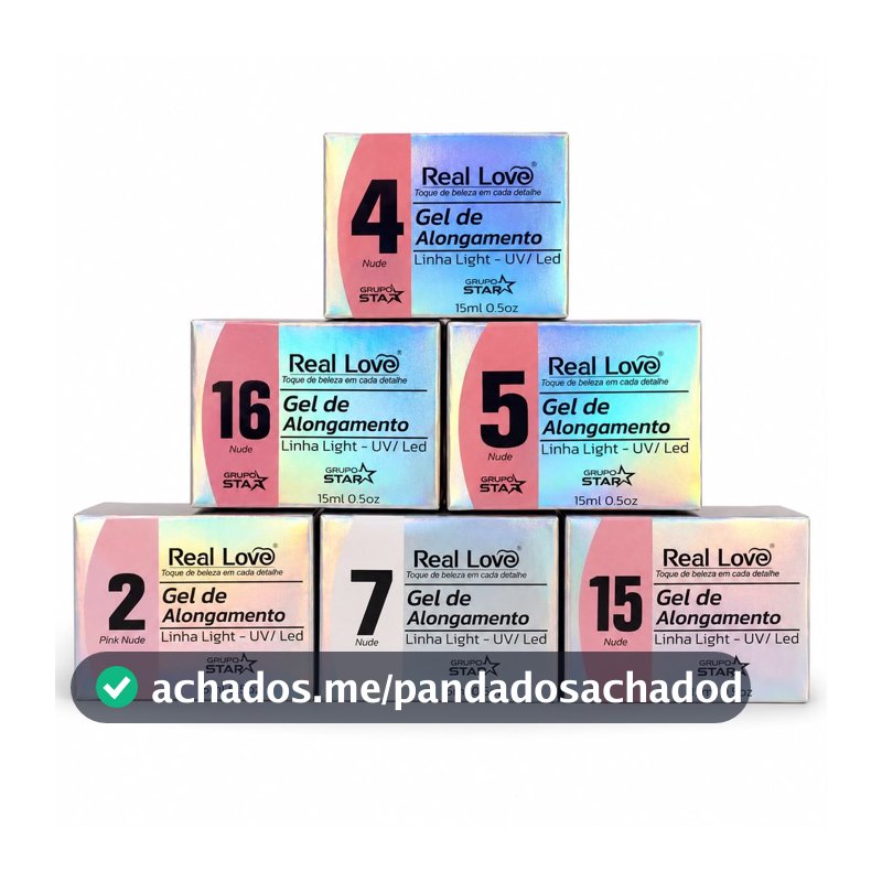 Kit 6 Sculping Gel Real Love 15 ML Linha Light - Cores Sortidas