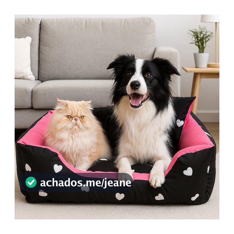CAMA PET CONFORTÁVEL CAMINHA CACHORRO MEDIO 60 X 50 ZIPER REMOVIVEL SILICONIZADA FUNDO IMPERMEAVDEL