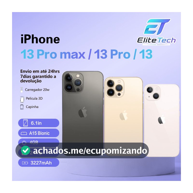 Celular IPhone 13 / 13 Pro/ 13 Pro Max 128gb Com