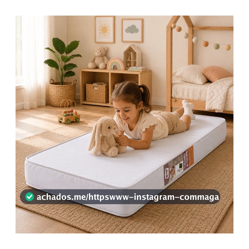 Colchão Berço Americano 100x70x10 Espuma D18 Baby Infantil Antiácaro Confortável Premium Despumalar