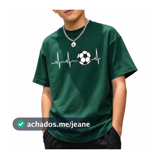 Camiseta Para Crianças e Pré-Adolescentes Futebol Estampada Gola Redonda Blusa Algodão Tecido Premium