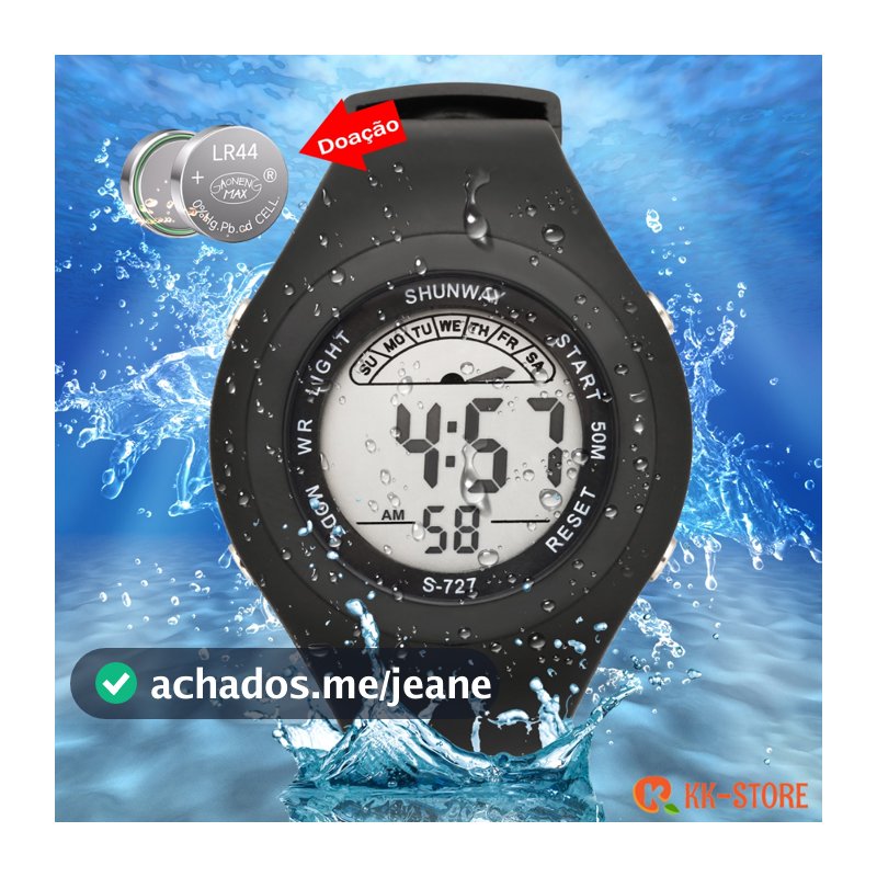 Relógio Eletrônico De Moda Simples À Prova D'água Para Estudantes  Led Esportivas Relógios S727