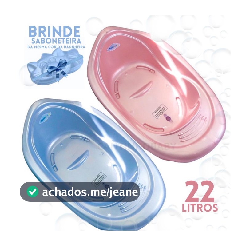 Banheira de bebe 22L Resistente Infantil Menina Menino Design Anatômico