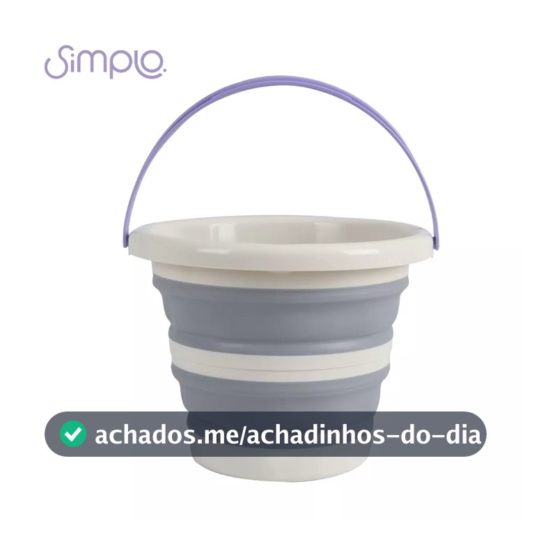 Balde dobrável de plástico 5 litros - Simplo