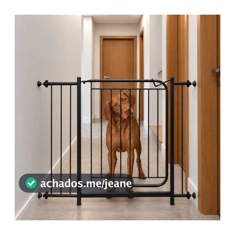 Portão Pet Grade Para Cachorro 76 cm a 101 cm Cercado de Proteção