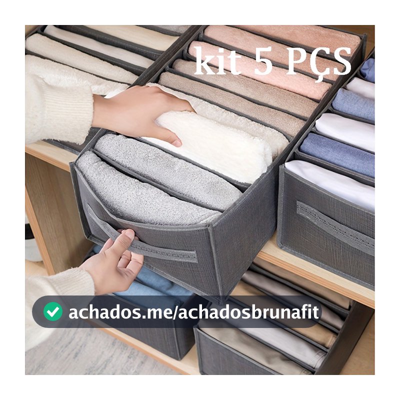 Kit Organizador De Calça Jeans/Organizador De Guarda Roupa Arrumados/Caixa De Armazenamento De Roupas Arrumados ND-07