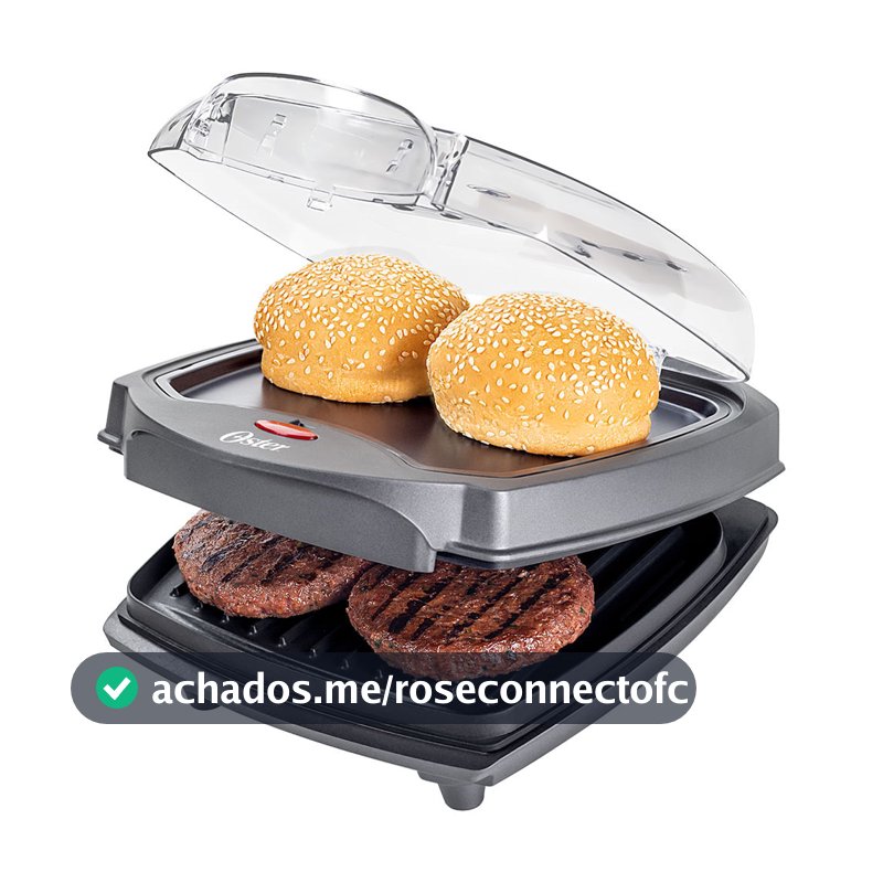 Grill Elétrico Burguer Oster 2 em 1 com Estufa