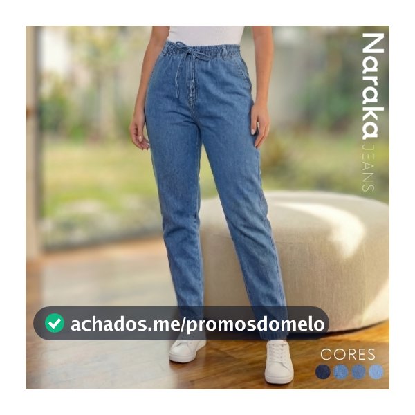 Calça Jeans Feminina Capri Tecido Leve Cintura Alta