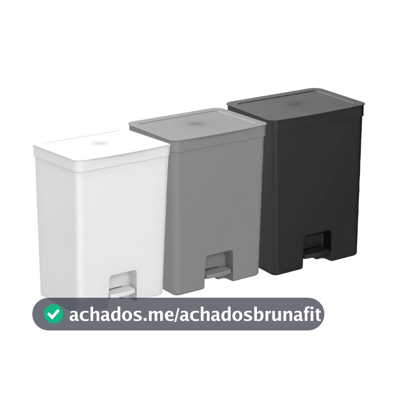 Lixeira de Pedal Trium 30L Duplo Compartimento LX4350 - Ou