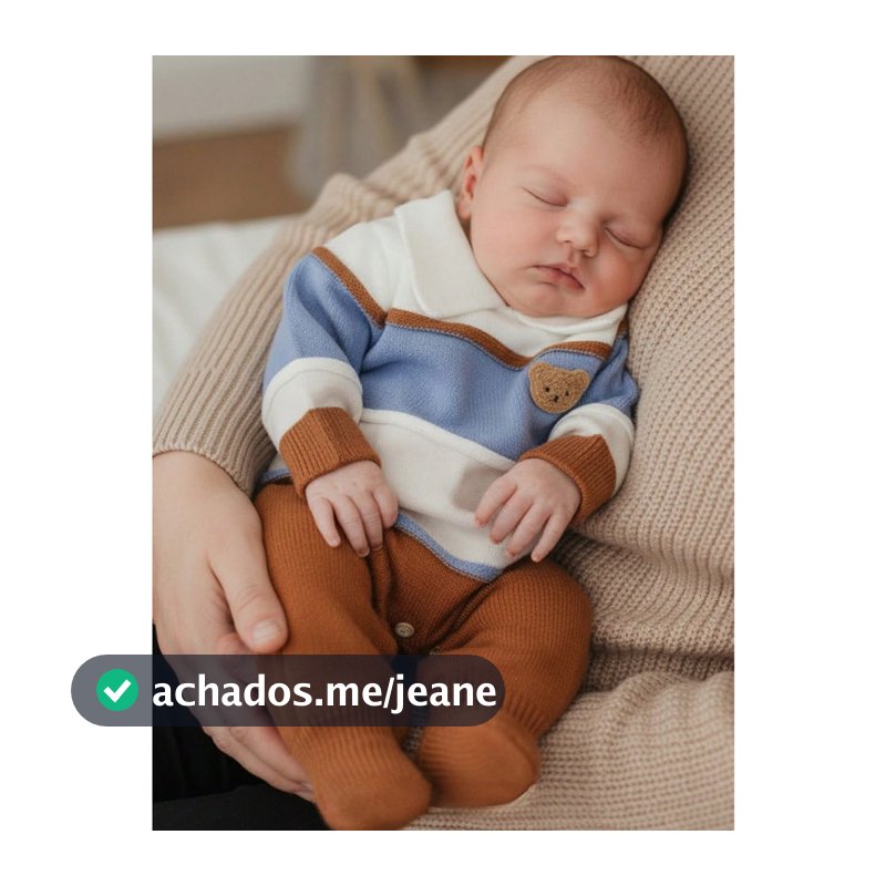 Macacão para bebê Tricô Mateo