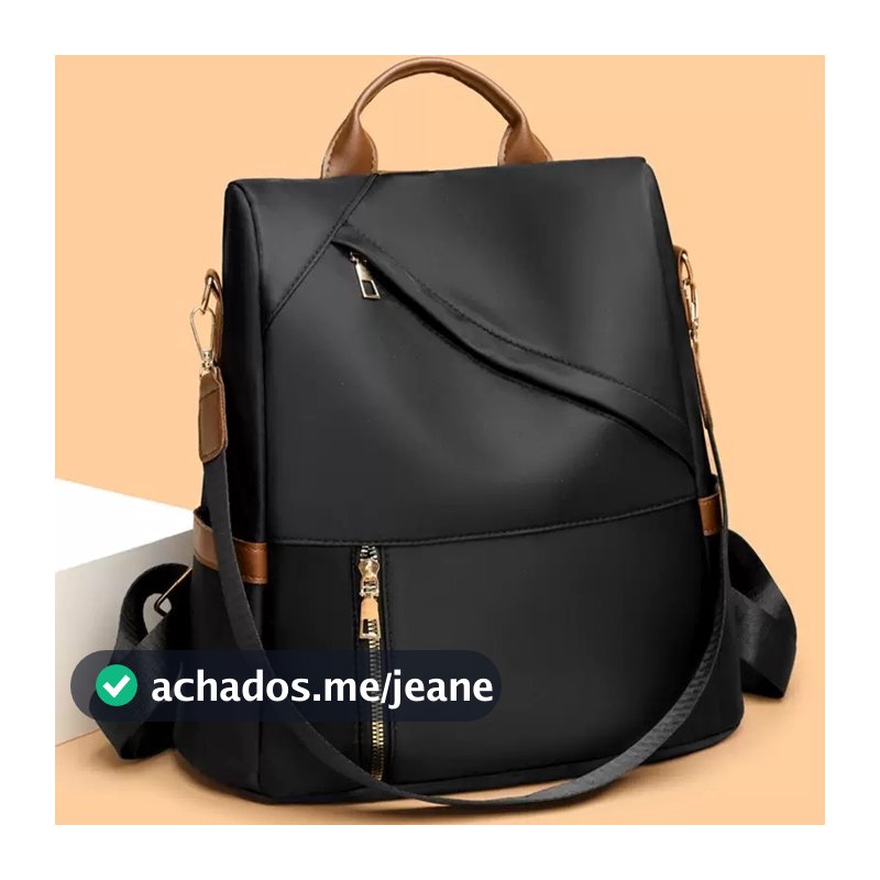 Modelo 019 – Bolsa feminina  à prova d’água e antifurto  ideal para escola trabalho e viagens.