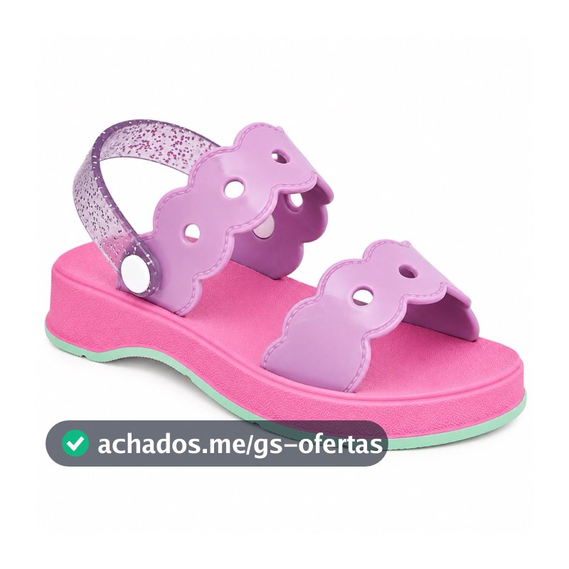 SANDÁLIA BRILHO FUN  MENINA infantil colorida CONFORTAVEL LANÇAMENTO MODA 2026