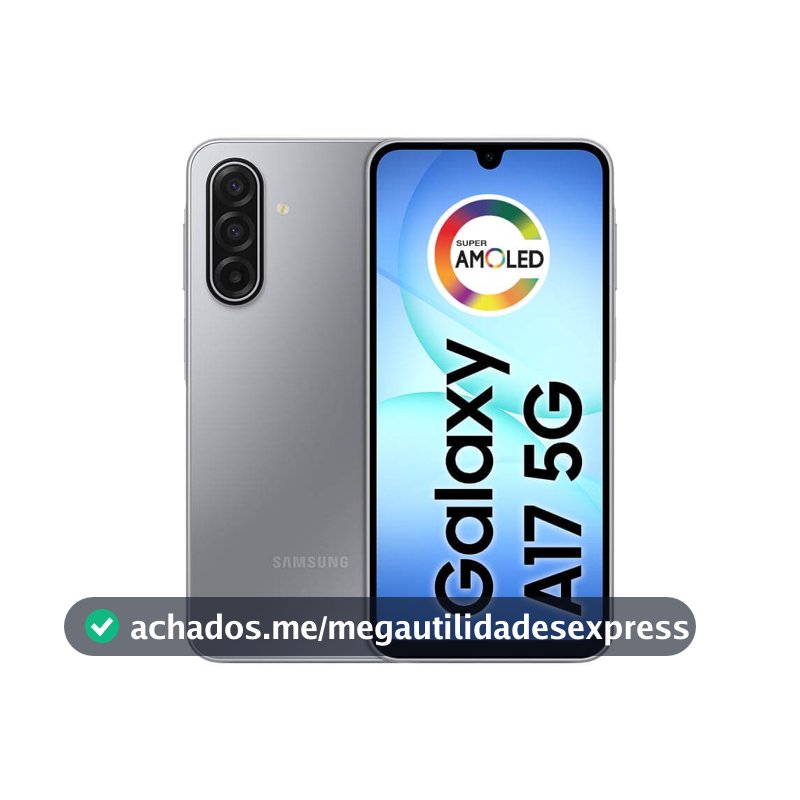 Celular Samsung Galaxy A17 5G com IA, 256GB, 8GB RAM, Câm de 50MP, Tela de 6.7", NFC, IP54