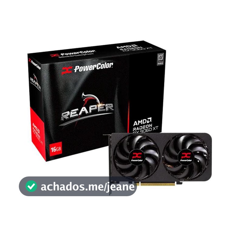 Placa de Video PowerColor Radeon RX 9060 XT Reaper, 16GB, GDDR6, 128-bit, RX9060XT-16G-A