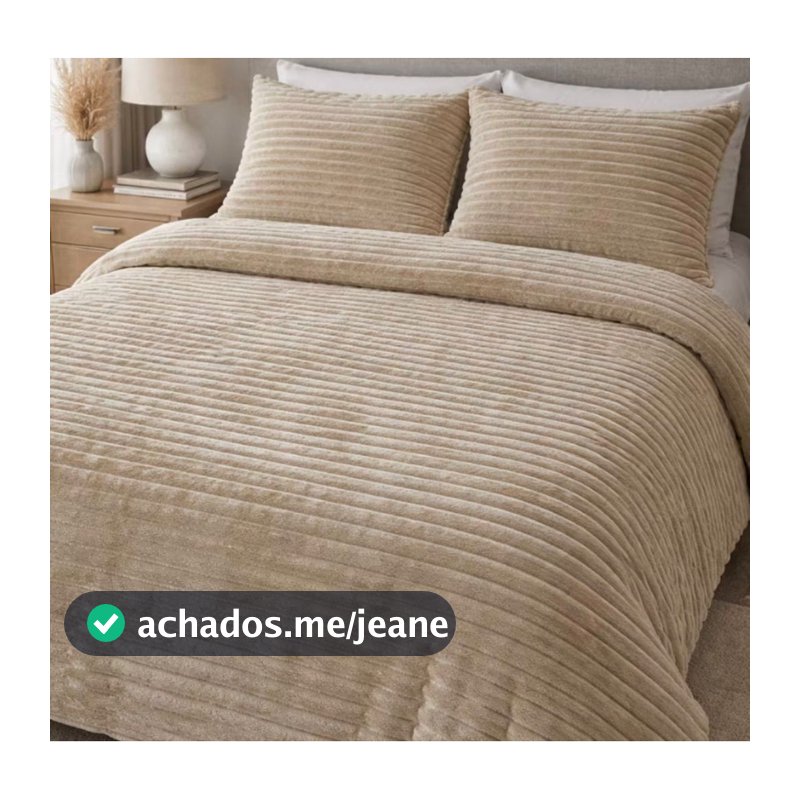 cobertor fofão canelado casal  3 peças, cobertor mede 2.60m x tamanho 2.20m e 02 fronhas mede 0.50cm x 0.70cm