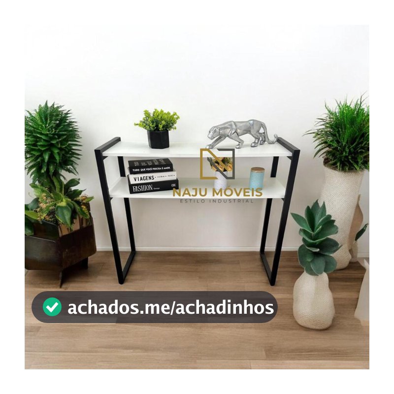 Aparador Mesa de Apoio para Café Estilo Industrial | Ferro e Madeira Decoração Moderna