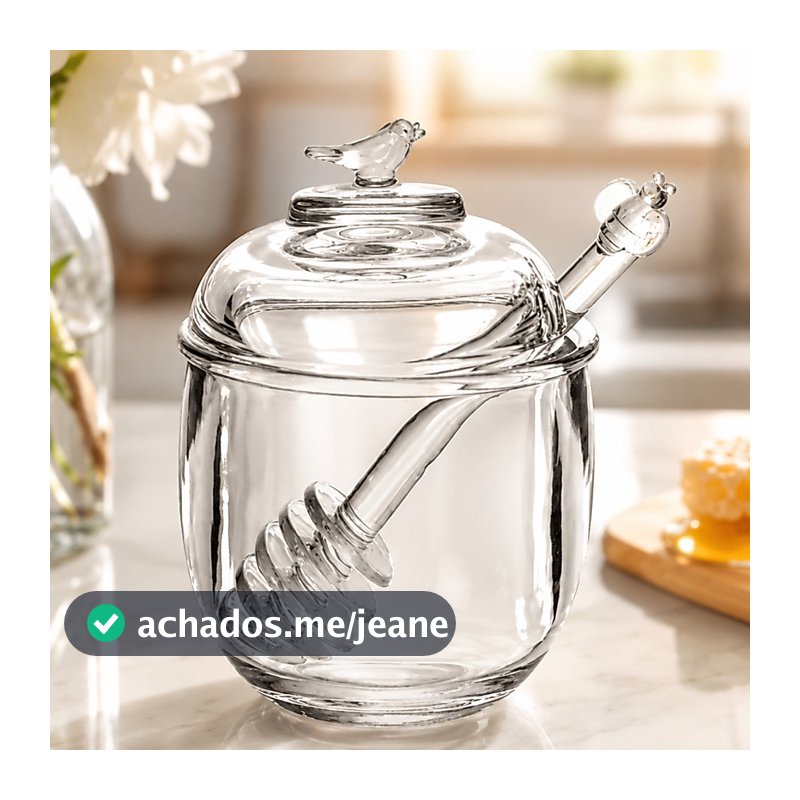 Meleira 150ml De Cristal Com Pegador E Tampa Bird Wolff