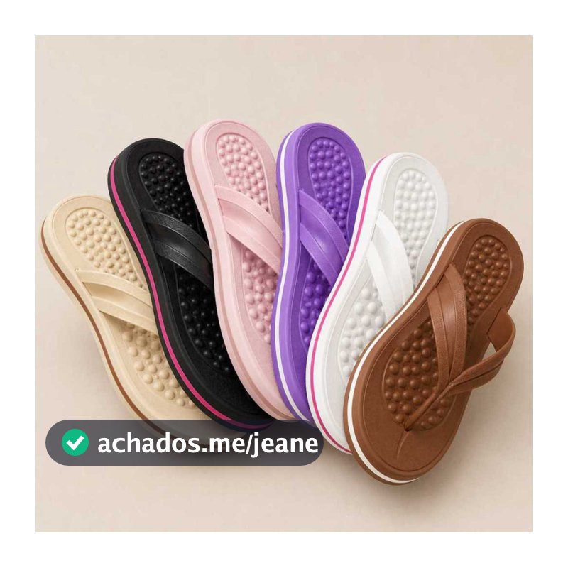 Chinelo Feminino Ortopédico com Palmilha Anatômica para Mais Conforto Chinelo Para Idoso