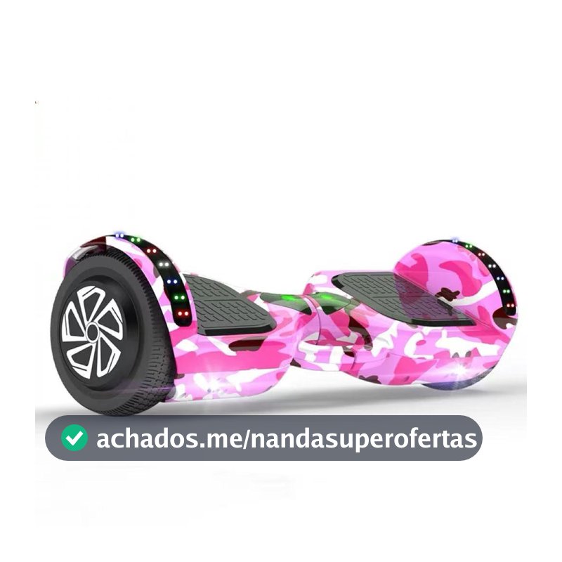 Hoverboard Infantil 6.5" - Skate Elétrico com LED Inteligente Bluetooth e Bateria Forte