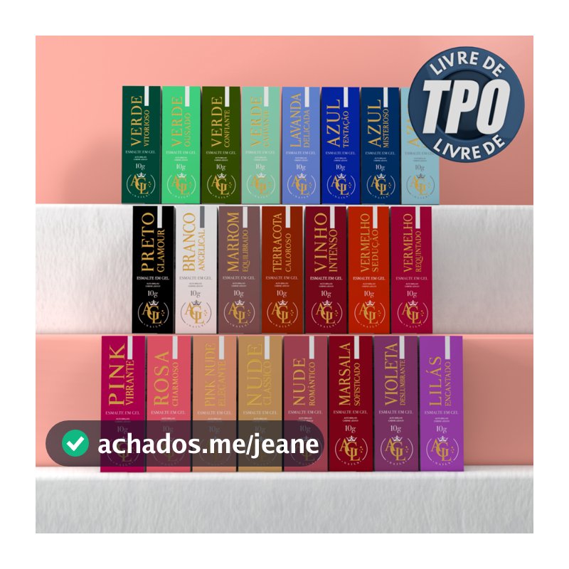 Esmalte em Gel  SEM TPO AGL Nails Cores Cobertura em Única Camada Muito Pigmentado Unhas Salão Manicure Nail Designer