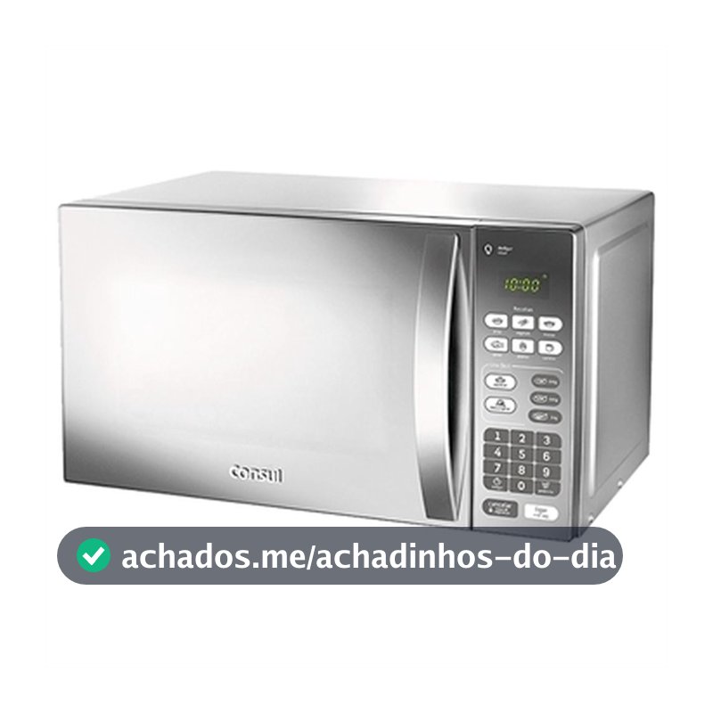 Micro-Ondas Consul 20 Litros CM020BF | Função Descongelar, Espelhado, Design Moderno, Cinza
