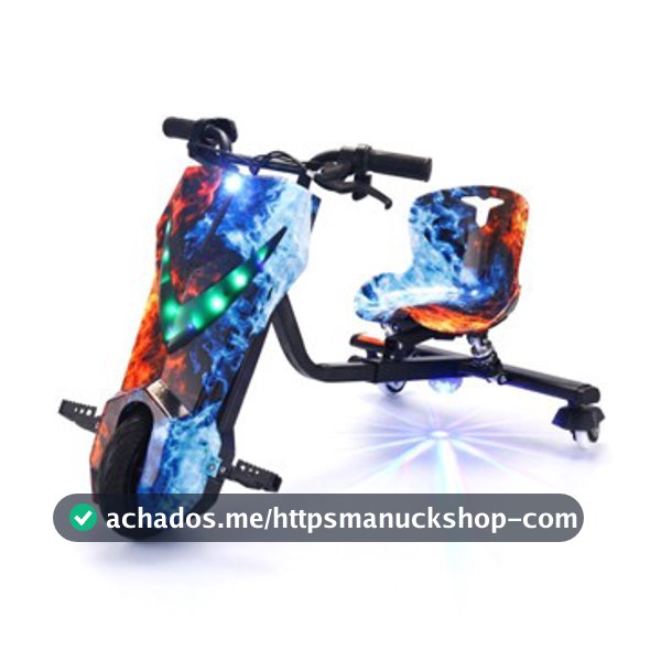 Triciclo Elétrico Drift Motorizado 250W350w Adulto/Infantil 6" 8" Polegadas 3 Velocidades Bluetooth Led
