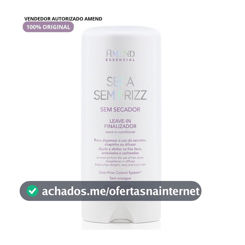 Amend Essencial Seca Sem Frizz Proteção térmica 180ml