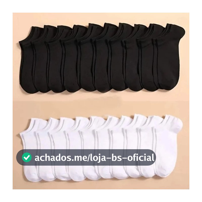 Kit 3/6/12/18 Pares de Meias Soquete Cano Curto Masculina Feminina Unissex varejo
