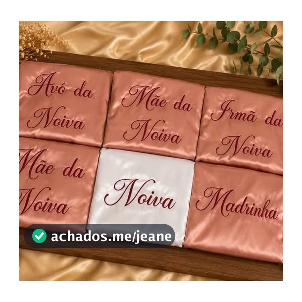 Robe/Roupão de cetim COM BORDADO para casamento