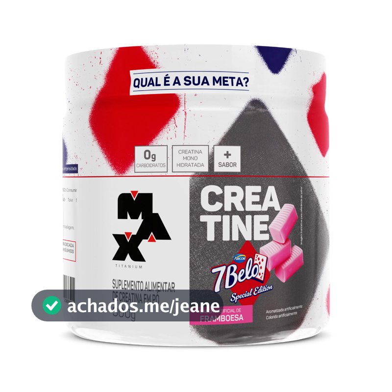 Creatina Sabor 7Belo Max Titanium 300g Creatina 7 Belo