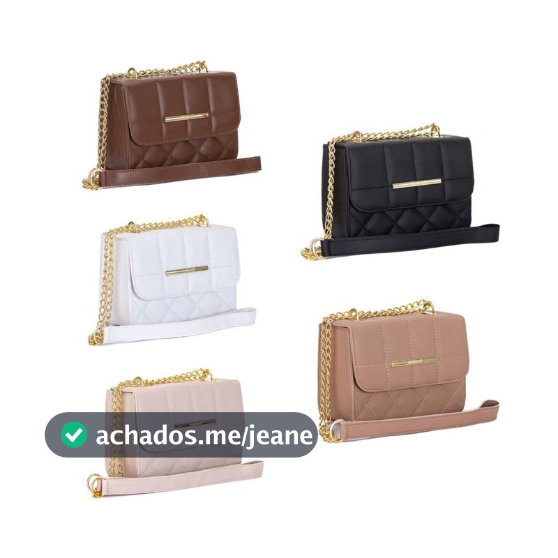 Kit 5 Bolsas Feminina Transversal  Alça Corrente De Ombro Lateral Pequena Atacado