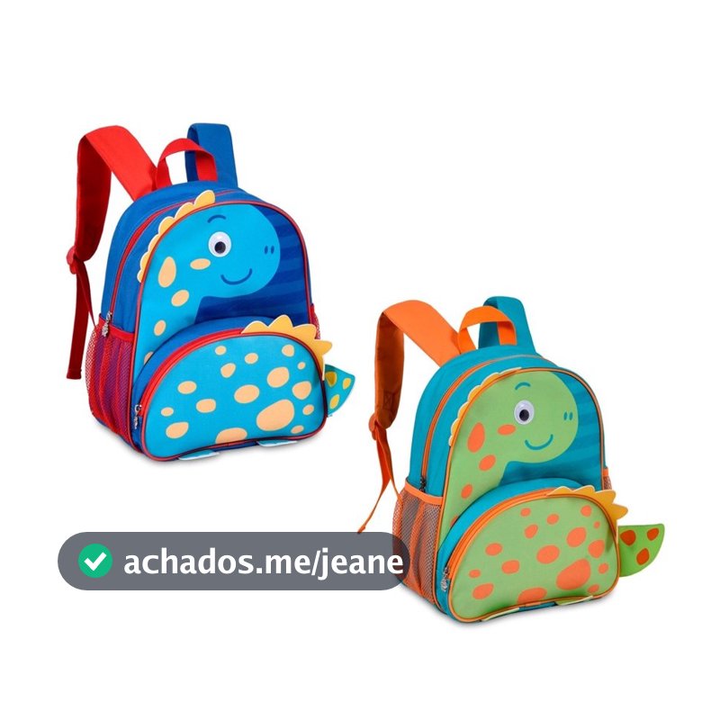 Mochila De Costas Infantil Escolar Clio Pets Dino