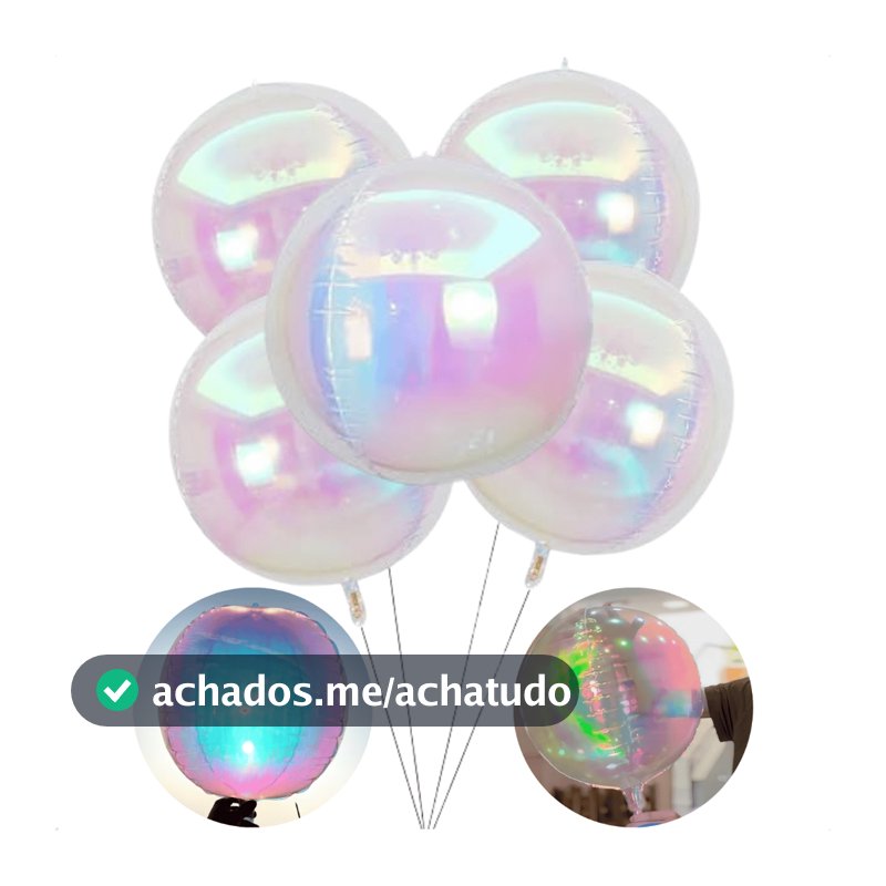 Kit Balão 60cm Furta-Cor Nacarado p/ Decoração de Festa e Eventos 5 10 Un