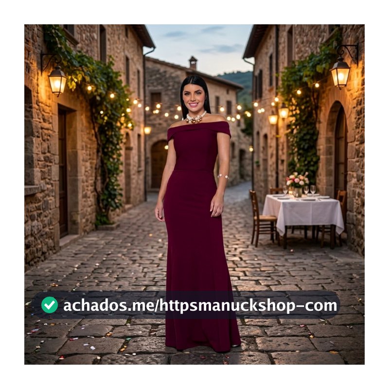 Vestido Longo de Festa Ombro a ombro Barato madrinha casamento formatura aniversario convidada