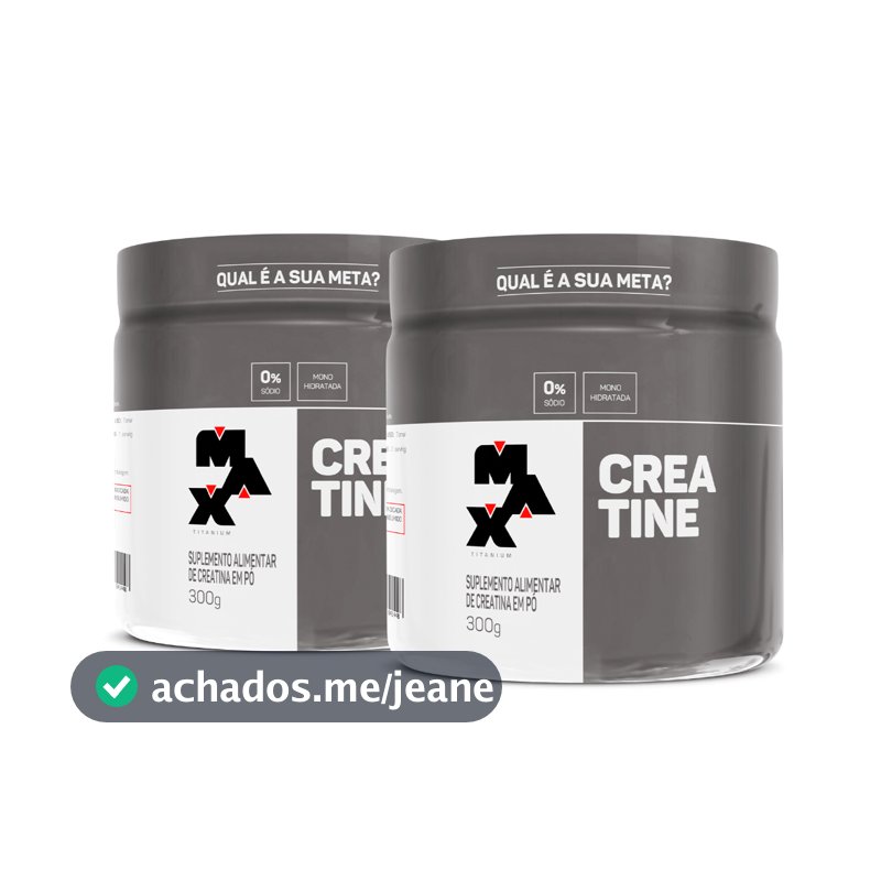 Kit 2 Creatina Max Titanium 300g Pura