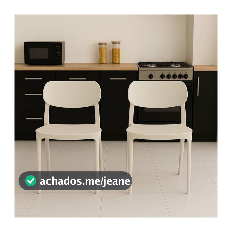 Conjunto 2 Cadeiras Nanna Design Retro para Sala de Jantar