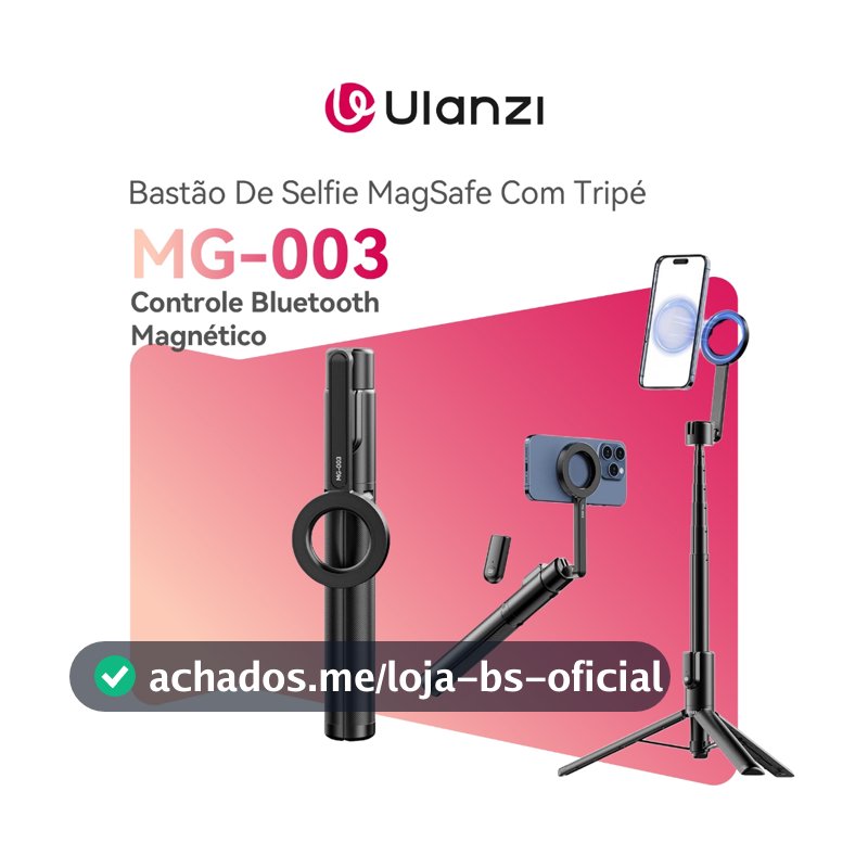 ULANZI MG-003 Bastão De Selfie Magnético MagSafe Com Tripé E Controle Bluetooth Para iPhone 17 16