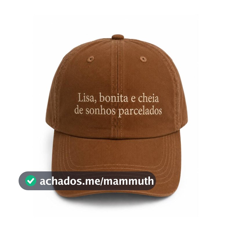 Boné Unissex Lisa, Bonita e cheia de Sonhos Parcelados Estilo Casual Aba Curva Conforto Premium Ajustável