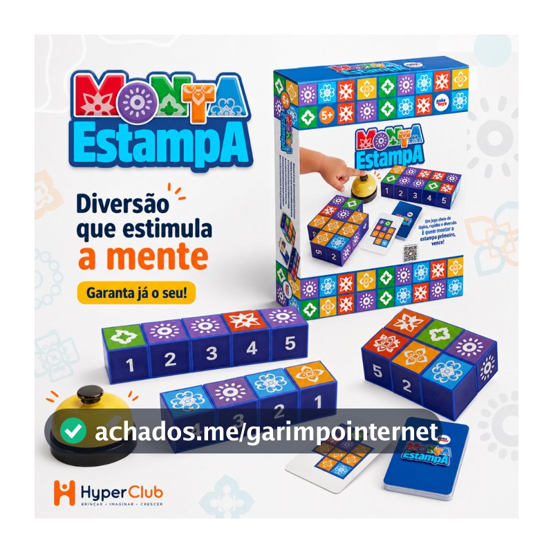 Brinquedo Educativo Jogo Monta Estampas Pakitoys Lógica