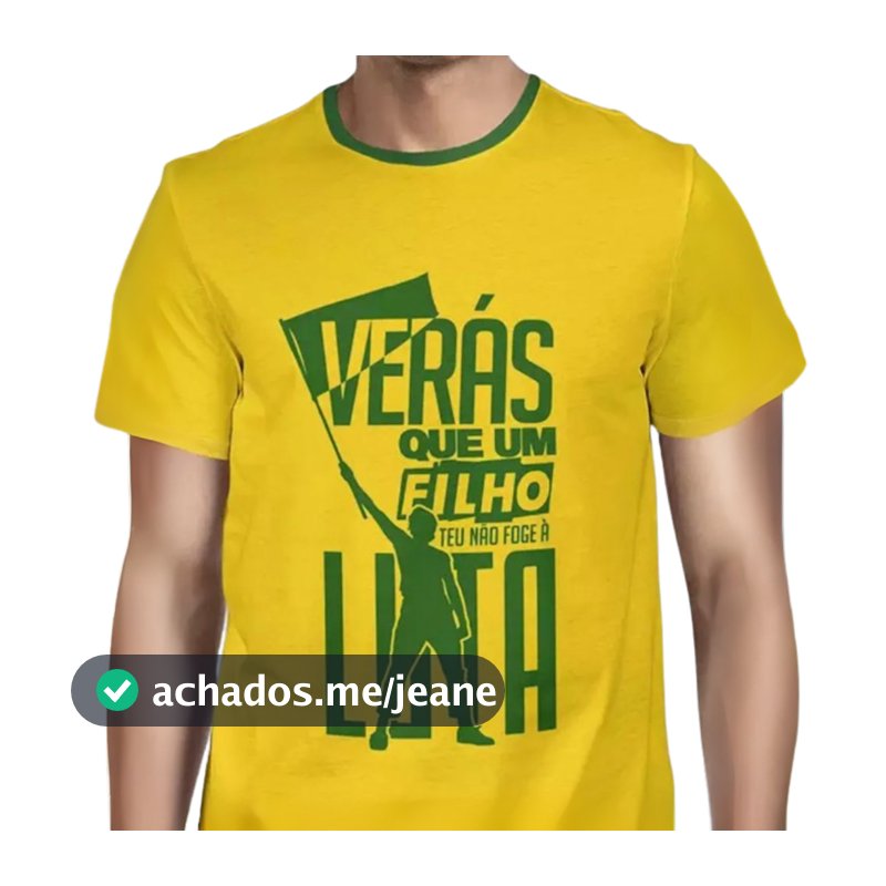 Camiseta Brasil Acima De Tudo Masculina Bolsonaro Camisa e Amarelo Patriota Direita Politica