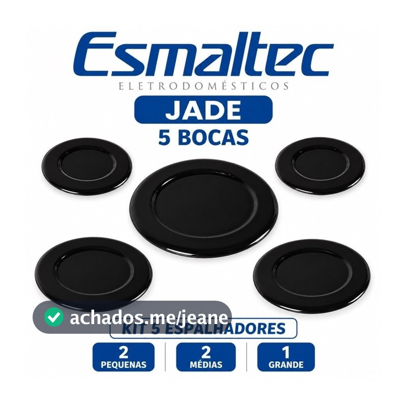 kit 5 Tampinhas Para Fogao Esmaltec Jade Clarice 2g2p1gg espalhadores das bocas