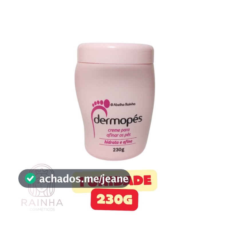 Abelha Rainha Dermopés Creme para Rachaduras nos Pés 230g Hidratação Intensa Hidrata e Afina