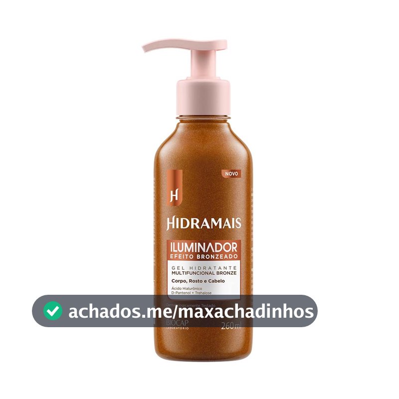 Iluminador Bronze Hidramais 260ml Efeito Glow 3 em 1