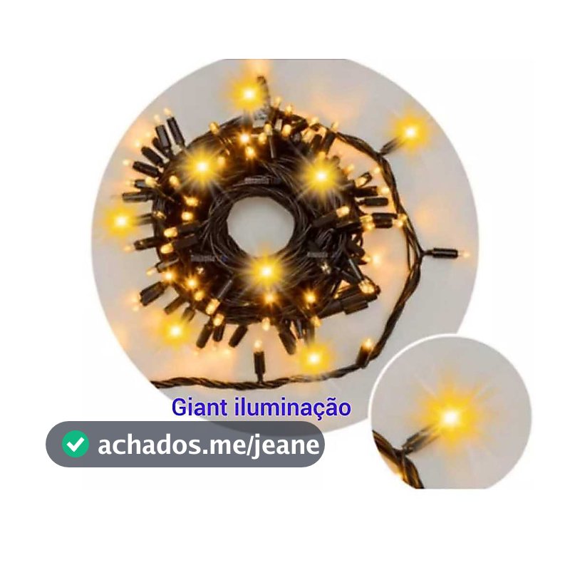 kit 1 - 5 Cordão 100 Led interno 4 fixo 1 strobo - 10 metros fio verde pisca pisca decoração natal Conector m/f